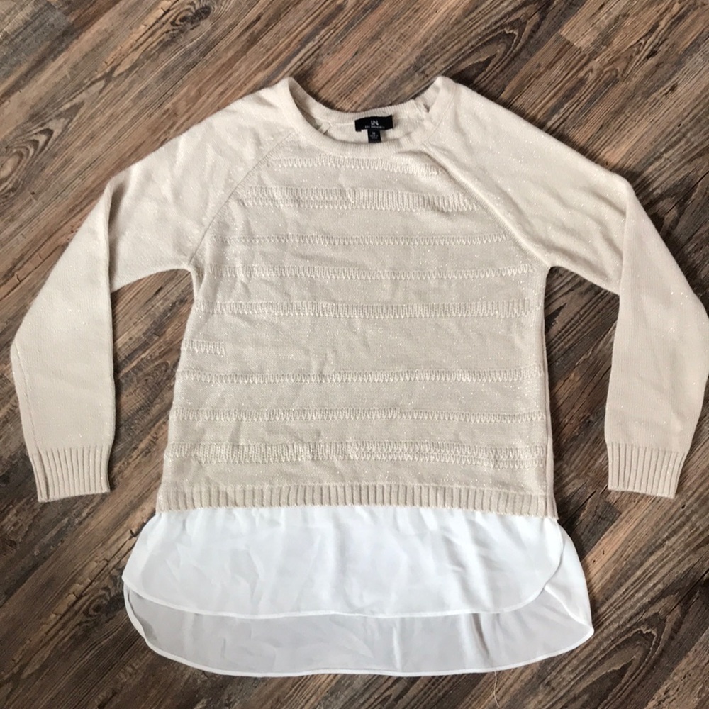 Shimmery Beige Cardigan Medium - Picture 1 of 4
